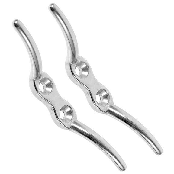 Vosarea 2-Pack Stainless Steel Dock Deck Rope Cleats for Marine Boats, Plated Anchor Cleat Hardware