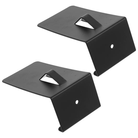 Vosarea 2Pcs Black Lock Box Door Mount Brackets for Simple Installation and Security