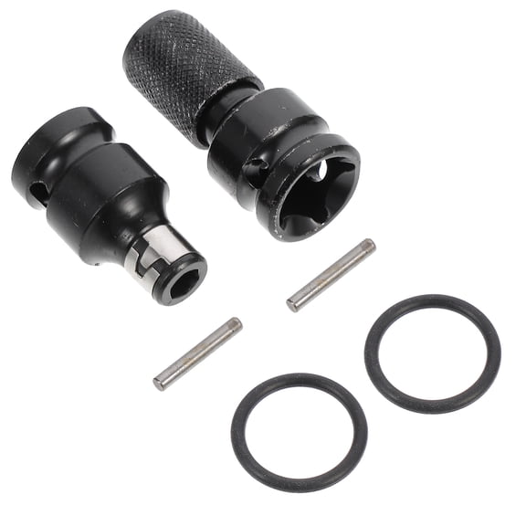 Vosarea 2Pcs Electric Wrench Converter Black Steel Material Quick Release for Industrial Use