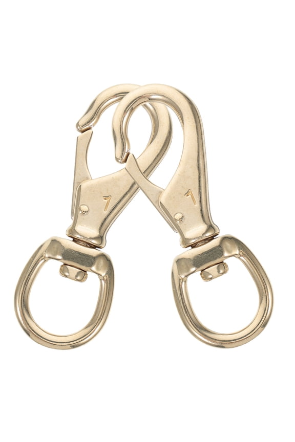 2Pcs Solid Brass Swivel Snap Hooks Keychain Clip Hooks with 360 Degree Rotation