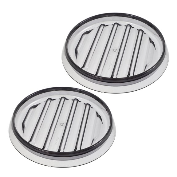 Vosarea 2Pcs Elegant Gray Round Tray Coasters Heat Resistant Cup Mats for Kitchen Counter