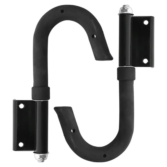 Vosarea 2Pcs Ladder Hooks Black Aluminum For Ceiling Mounting Extension Ladders