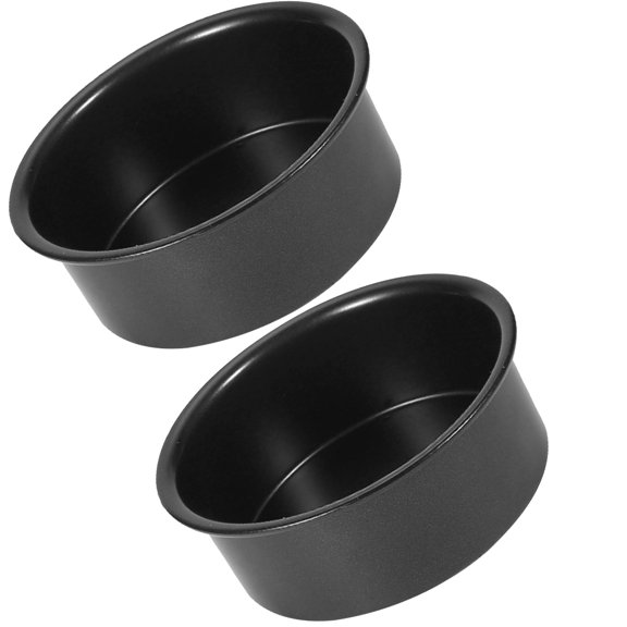 Vosarea 2Pcs Microwave Safe Black Baking Pan for Cake Smooth Non Stick Surface