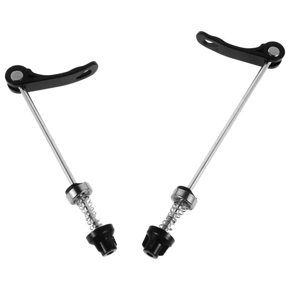 Vosarea 2Pcs Mountain Bike Wheel Hub Skokwers Quick Release Axles Front and Rear Black Durable Metal