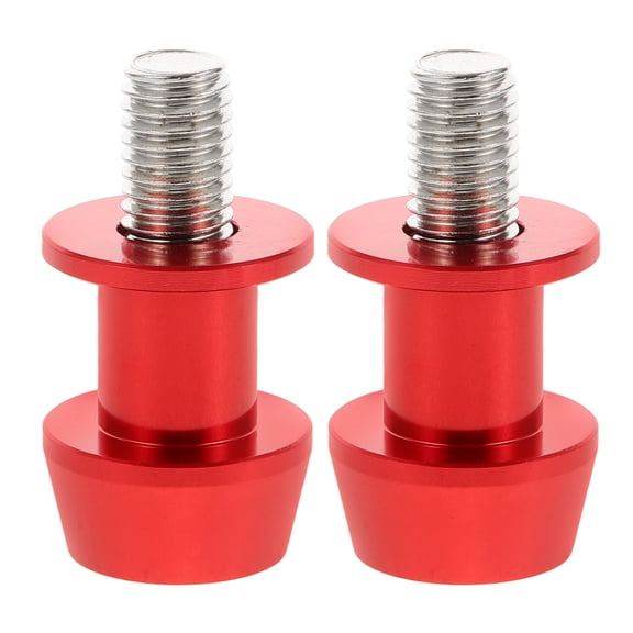 Vosarea 2Pcs Motorcycle Swingarm Spools Red Aluminum Alloy for Enhanced Stability and Style