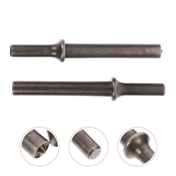 Vosarea 2Pcs Pneumatic Rivet Hammer Set with Solid and Half Hollow Bits Durable Air Hammer Accessories