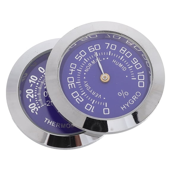 Vosarea 2-Pack Vehicle AC Thermometer and Humidity Gauge with Precise Readings and Easy-to-Mount Design for Cars