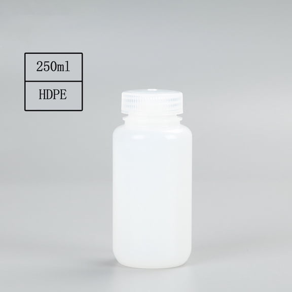 Vosarea 2Pcs White Hdpe Plastic Water Bottle Leak Proof Refillable Storage Container