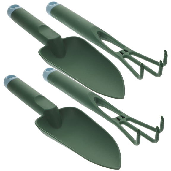Vosarea 2Sets Green Plastic Garden Tools Set for Indoor Plants Succulents and Vegetables