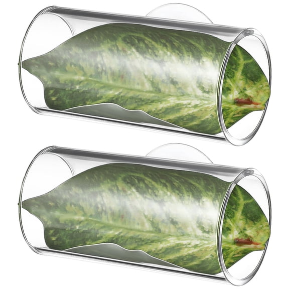 Vosarea 2pcs Betta Fish Resting Leaf Acrylic Transparent Aquarium Decoration for Pet Owners