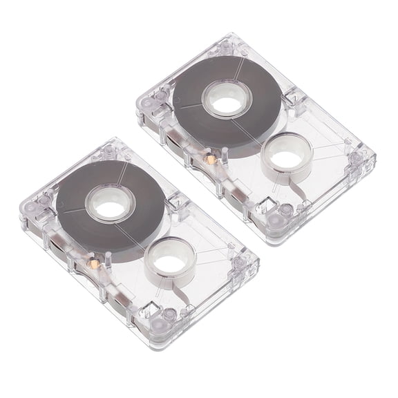 Vosarea 2pcs Blank Audio Tape Transparent Plastic Music Recording For Language Courses