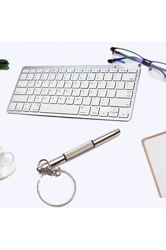 3 in 1 Glass Screwdriver for Watch Band Repair Jewelry and Glasses with Portable Keyring