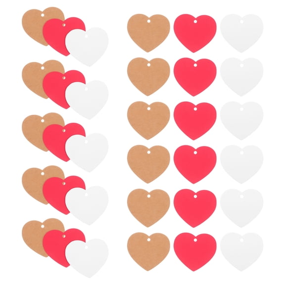 Vosarea Romantic Heart Tags Assorted Colors for Valentine's Day Decor Lightweight