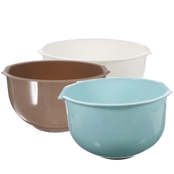 Vosarea 3Pcs Large Capacity Plastic Bowls for Salad Dessert Fruit Storage Kitchen Tableware