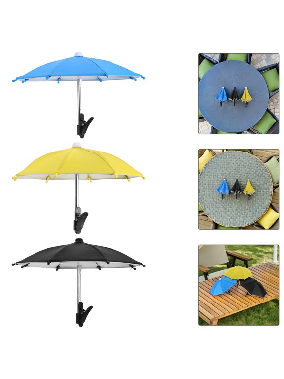Portable Phone Umbrella Assorted Color for Outdoor Decor with Innovative Clip Design