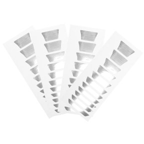 Vosarea 4 Sheets Musical Instrument Decals Silver Self Adhesive Rectangular Learning Aid for Guitarists