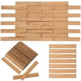thumbnail image 1 of Vosarea 40 Pcs Miniature Dollhouse Flooring Tiles, Self-Adhesive Floor Accessories for Doll House, 3.93x0.59x0.07in, 1 of 10