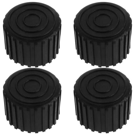 Vosarea 4Pcs Black Furniture Caster Cups Floor Protectors Chair Feet Pads for Gym and Home Furniture