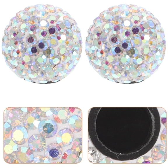 Vosarea 4Pcs Crystal Bling Tire Stem Valve Caps Sparkling Design Dustproof Waterproof for Cars