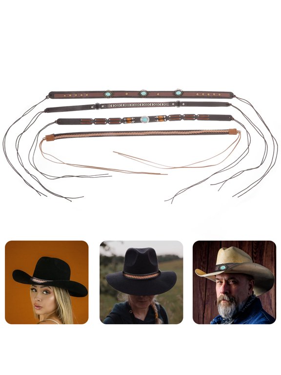 4Pcs DIY Hat Bands Strap Assorted Colors for Straw Hats Beach Caps and Wide Brim Hats