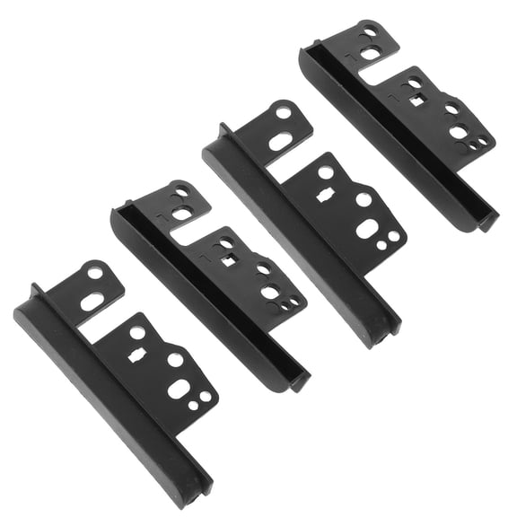 Vosarea 4Pcs Double Din Installation Dash Kit Black Stereo Mounting Bracket Compatible with Multiple Vehicles