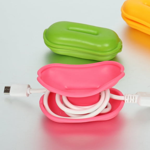 Vosarea 4Pcs Earphone Organizer Assorted Color Earbuds Cord Winder Portable Storage Solution