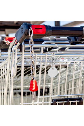 4-Pack Metal Shopping Cart Token Key with Easy Insert Token Design for Convenient Use