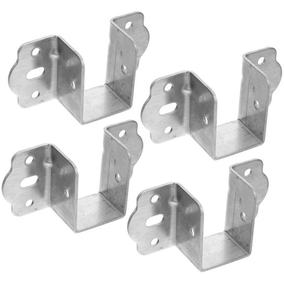 Vosarea 4Pcs Plated Silver Bed Frame Hardware Brackets for Bed Repair with Easy Installation and Universal Fit