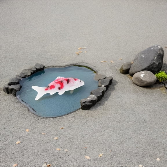 Vosarea 4Pcs Realistic Plastic Koi Fish Figurines Aquarium Layout Prop Fish Tank Decoration