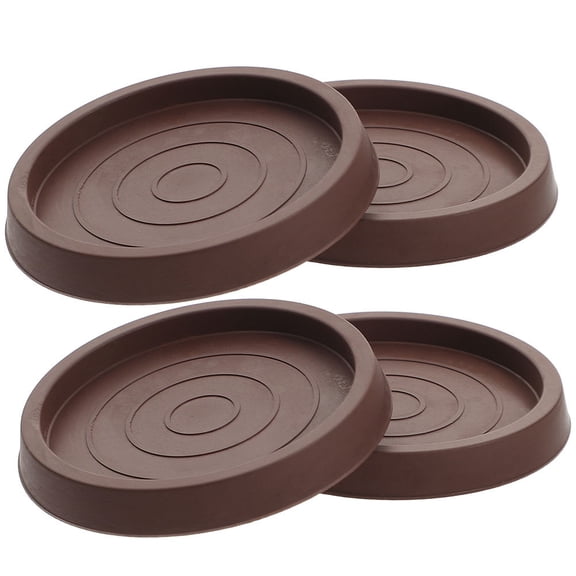 Vosarea 4Pcs Round Non Slip Furniture Pads Brown Rubber For Indoor Use