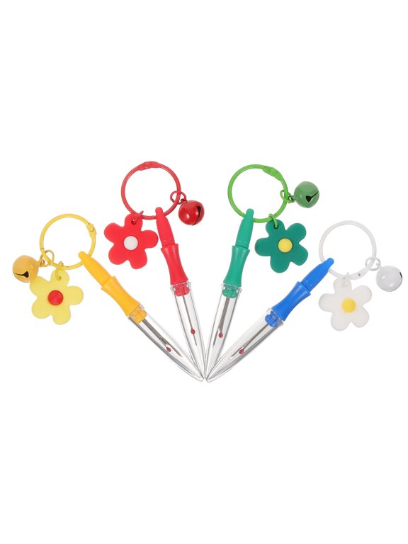 4Pcs 3 in 1 Needle Puller Seam Ripper Keychain Durable Assorted Color Sewing Tool