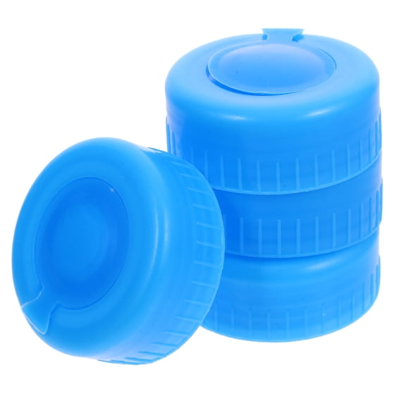 Vosarea 4Pcs Water Bottle Lid Replacement Sky Blue Durable Plastic Caps with Leak Proof Sealing