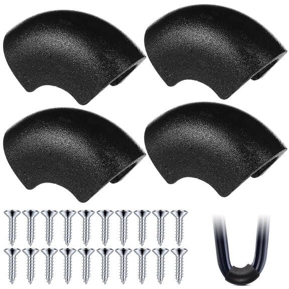 Vosarea Furniture Pads, Black Plastic Table Leg Protectors, Quiet and Scratch-Resistant, 4Pcs