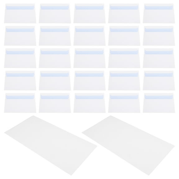 Vosarea 50Pcs Secure Self Sealing White Envelopes for Office Documents and Privacy Protection