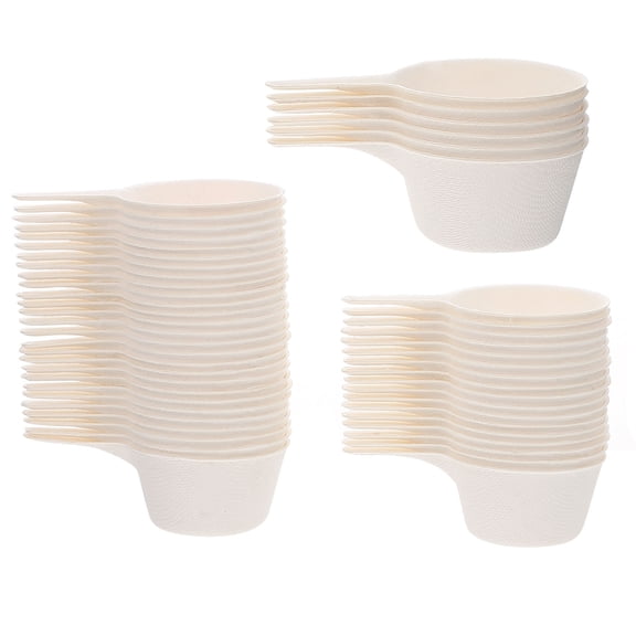 Vosarea Eco-Friendly White Paper Pulp Cups, Degradable, for Desserts and Storage