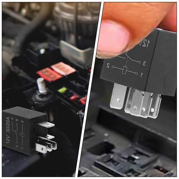Vosarea 5Pcs 12 Volt 30 Amp Automotive Relay 5 Pin Flame Retardant Car Relay Replacement