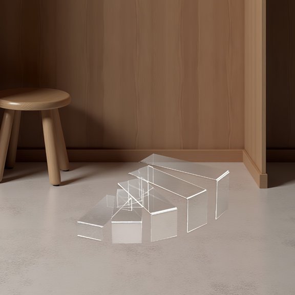 Vosarea White Acrylic Display Stand U Shape Rack for Home and Office 5Pcs