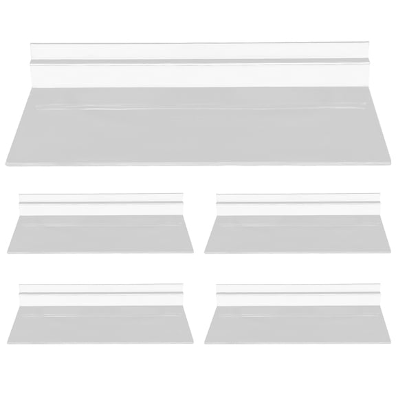 Vosarea 5-Pack Clear Floating Shoe Shelves Wall Display Rack with Elegant, Space-Saving Plastic Design for Home Organization