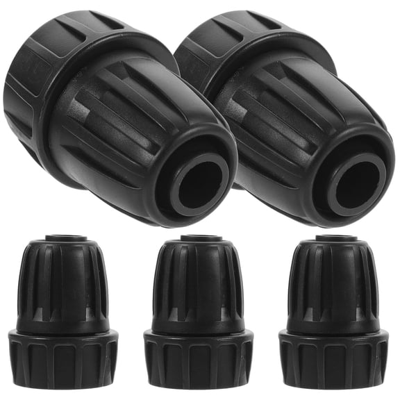 Vosarea 5Pcs Garden Drip Connector Durable Plastic Hose Couplings Black for Efficient Watering