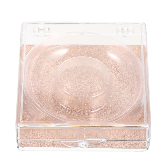Vosarea 6Pcs Glitter Golden Eyelash Packaging Box Plastic Lash Organizer for Makeup