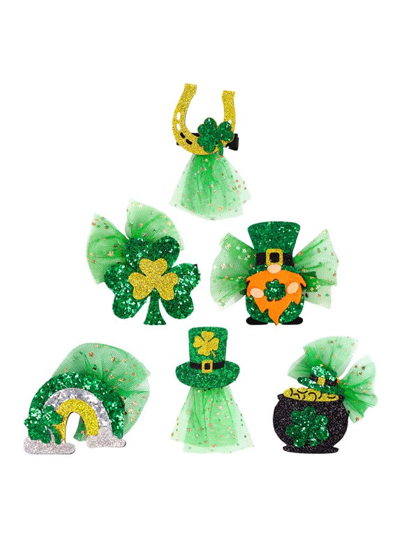 Lovely Hair Clips Clovers Design for Festive Decor and Parties