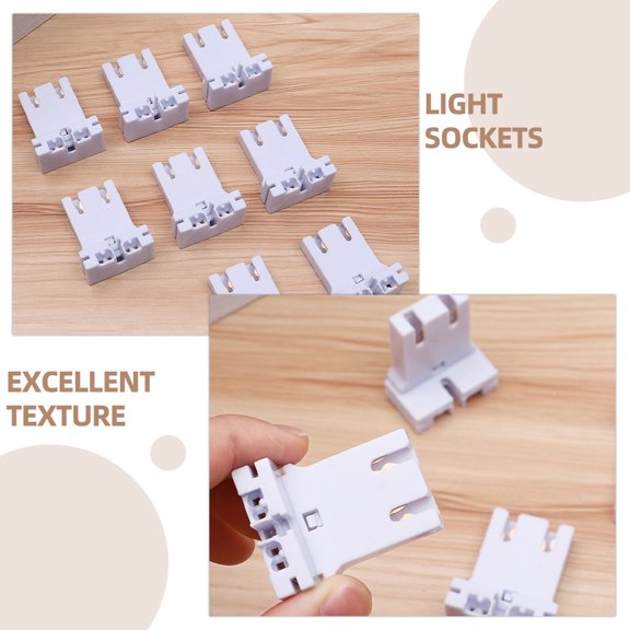 Vosarea 8Pcs Aging Test Lamp Socket Light Holders White PC Simple Design Indoor Use Home Users