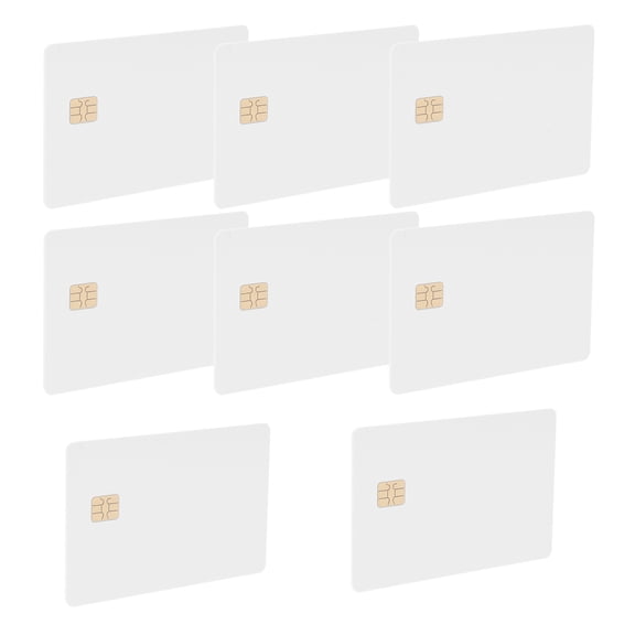 Vosarea 8Pcs Blank Smart Ic Cards White PVC for Access Control and Employee Identification