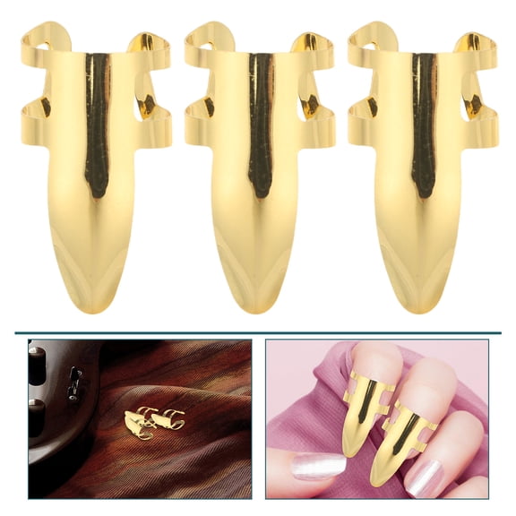 Vosarea 9-Piece Adjustable Stainless Steel Finger Picks Set for Guitar, Bass, Mandolin, and Acoustic Instruments
