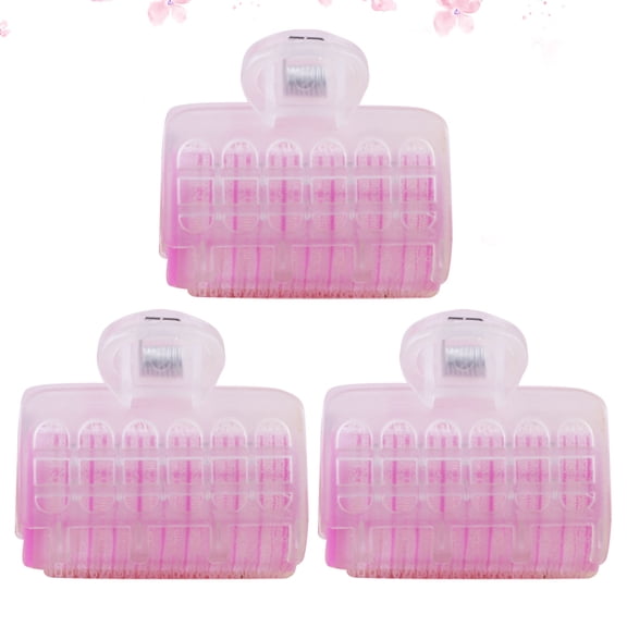 Vosarea 9Pcs Hair Curler Set Pink for Easy DIY Hair Curls Styling and Volume Boost
