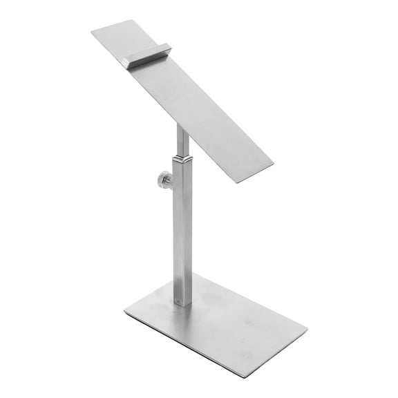 Vosarea Adjustable Height Metal Shoe Display Rack Plated Silver Stainless Steel Shoe Riser Stand for Retail Stores