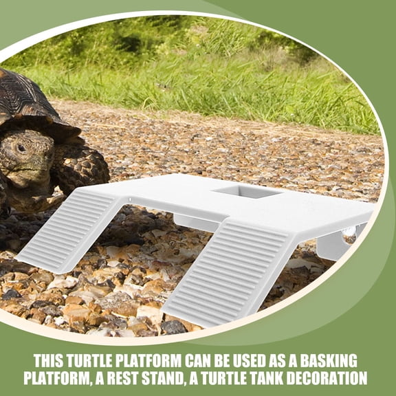 Vosarea Aquarium Turtle Basking Platform Plastic Stable Durable White Floating Deck