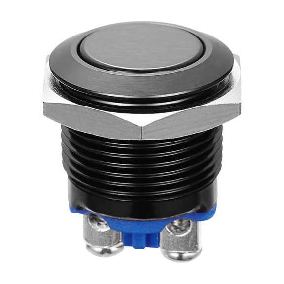 Vosarea Automatic Reset Push Button Switch Black Metal Shell with Easy Installation for Car Use
