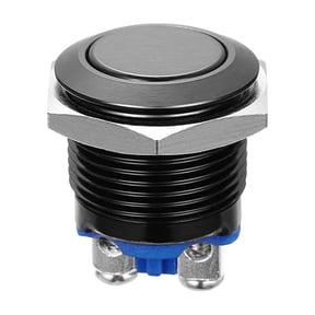 Vosarea Automatic Reset Push Button Switch Black Metal Shell with Easy Installation for Car Use