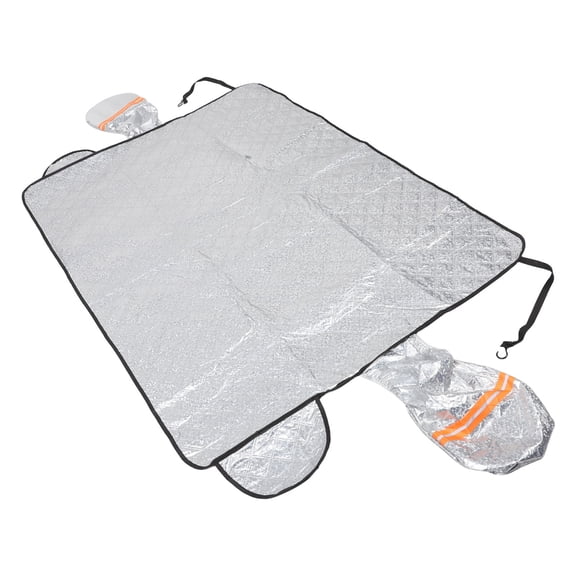 Vosarea Snow and Ice Windshield Cover in Plated Silver with Easy Installation and Heat Insulation